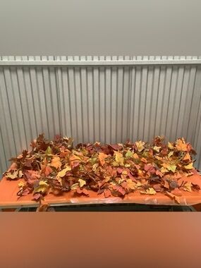 Autumn Leaf Garland - Orange, Yellow & Red Fall Décor